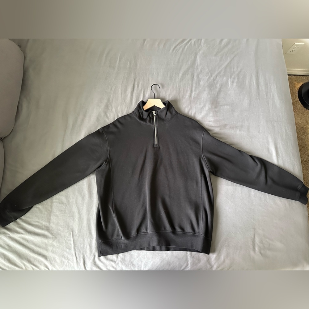 Zara Black Textured Knit Sweater